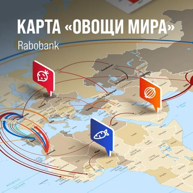 Опубликована новая карта Rabobank «Овощи мира» Опубликована новая карта Rabobank «Овощи мира»