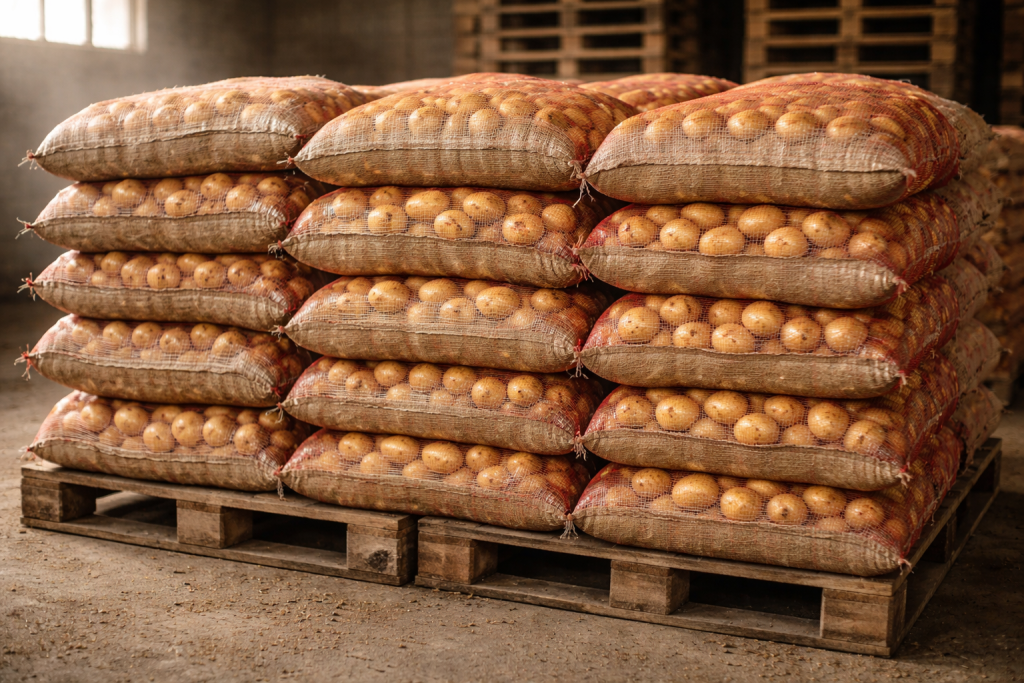 Картофель в сетках-мешках